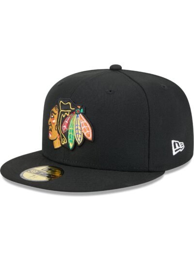 Chicago Blackhawks Rear Wordmark 59FIFTY Fitted Hat