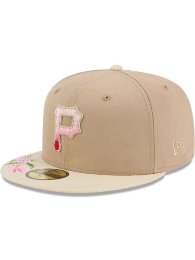 Pittsburgh Pirates Hand Stitched Floral 59FIFTY Fitted Hat