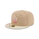 San Diego Padres Hand Stitched Floral 59FIFTY Fitted Hat