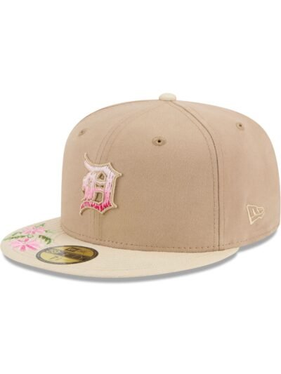 Detroit Tigers Hand Stitched Floral 59FIFTY Fitted Hat