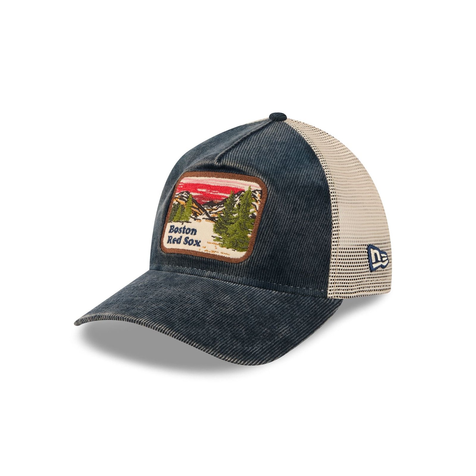 Boston Red Sox Vintage Landscape 9TWENTY A-Frame Trucker Hat - Image 3