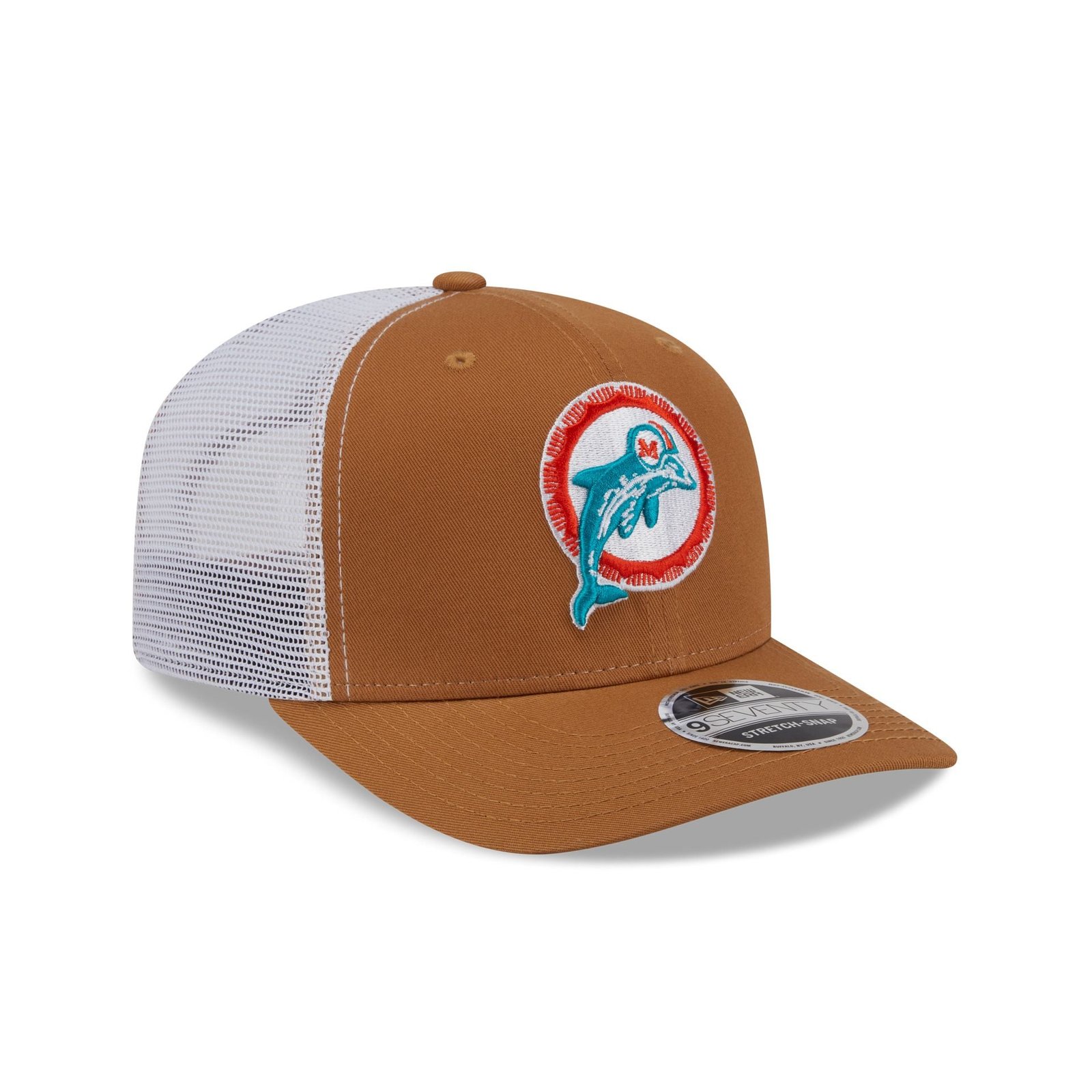 Miami Dolphins Bronze 9SEVENTY Trucker Hat - Image 3