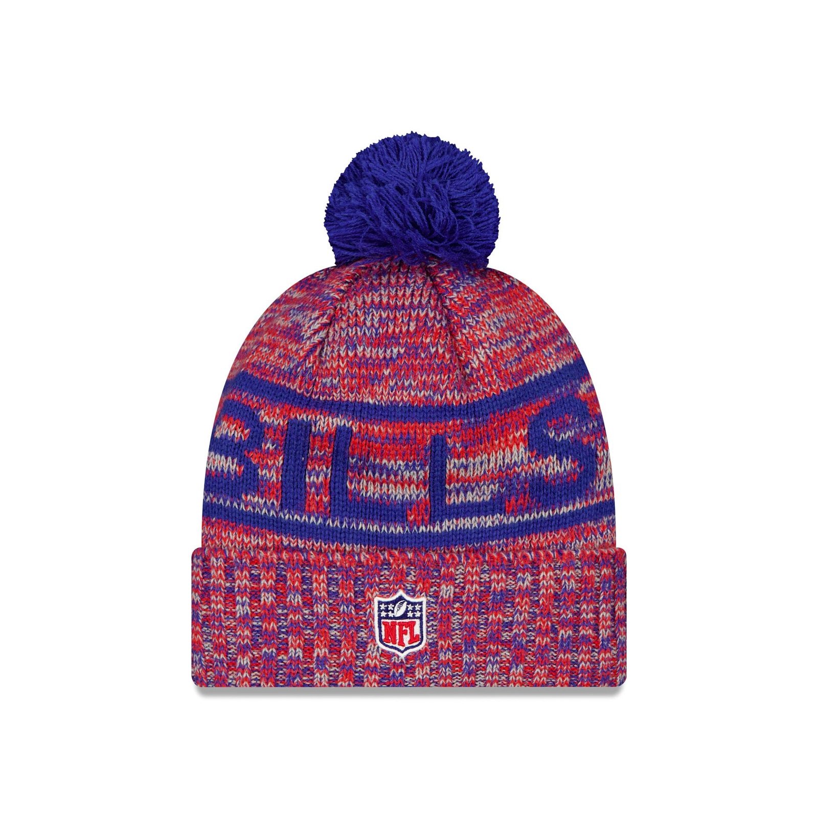 Buffalo Bills 2025 Sideline Cold Weather Pom Knit Hat - Image 2