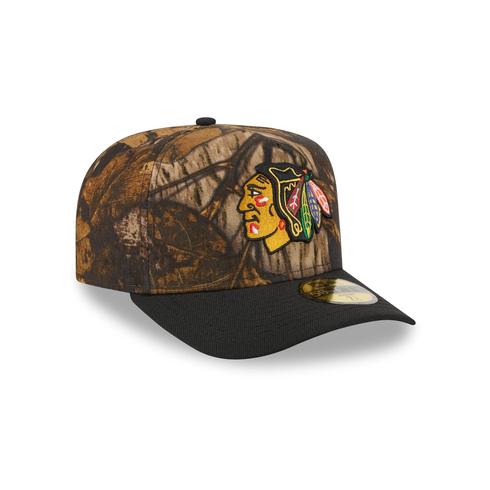 Chicago Blackhawks Ripstop Camo 59FIFTY A-Frame Fitted Hat - Image 3
