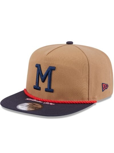 Milwaukee Braves Khaki Rope Golfer Hat
