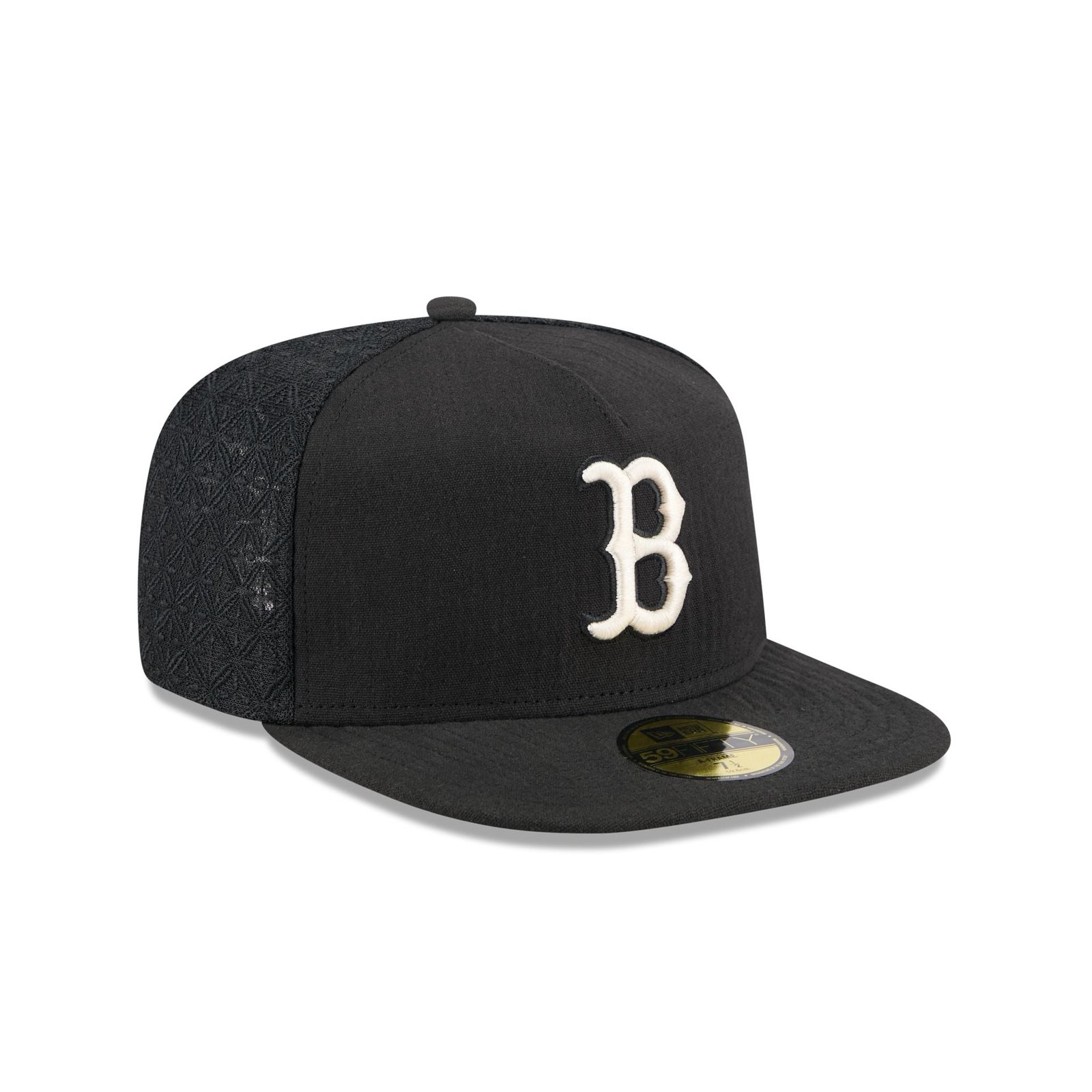 Boston Red Sox Black Mesh 59FIFTY A-Frame Fitted Hat - Image 3