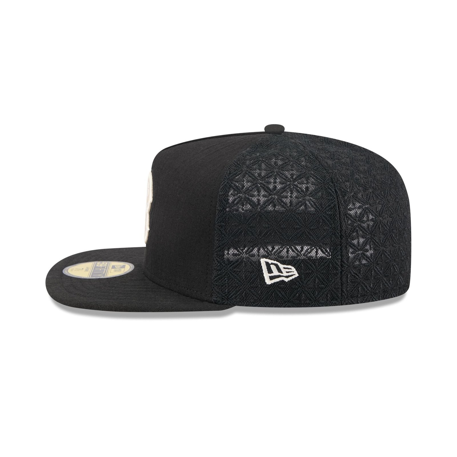 Boston Red Sox Black Mesh 59FIFTY A-Frame Fitted Hat - Image 4