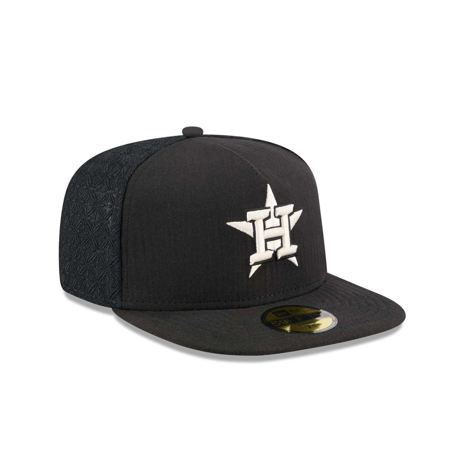 Houston Astros Black Mesh 59FIFTY A-Frame Fitted Hat - Image 3