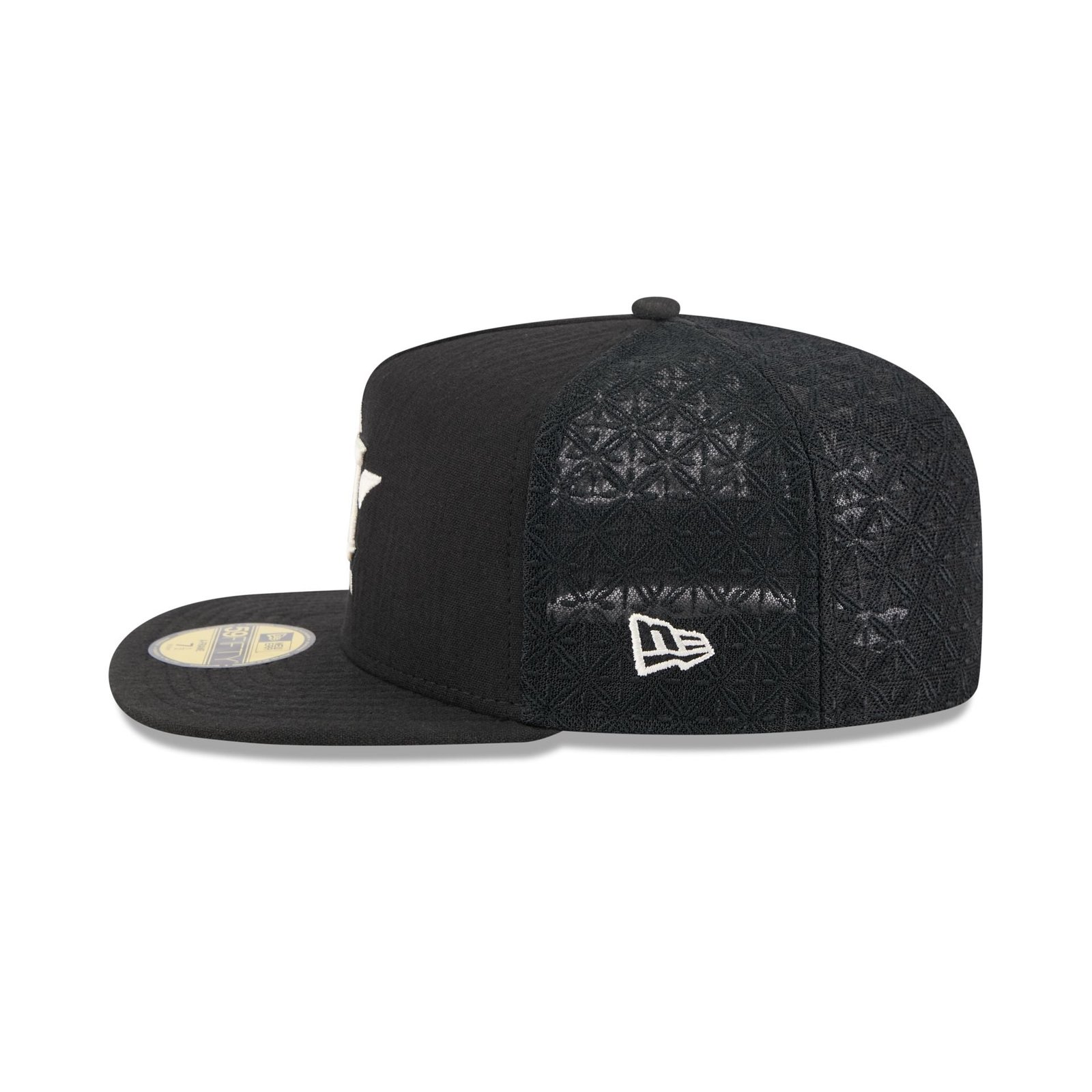 Houston Astros Black Mesh 59FIFTY A-Frame Fitted Hat - Image 4