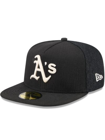 Athletics Black Mesh 59FIFTY A-Frame Fitted Hat