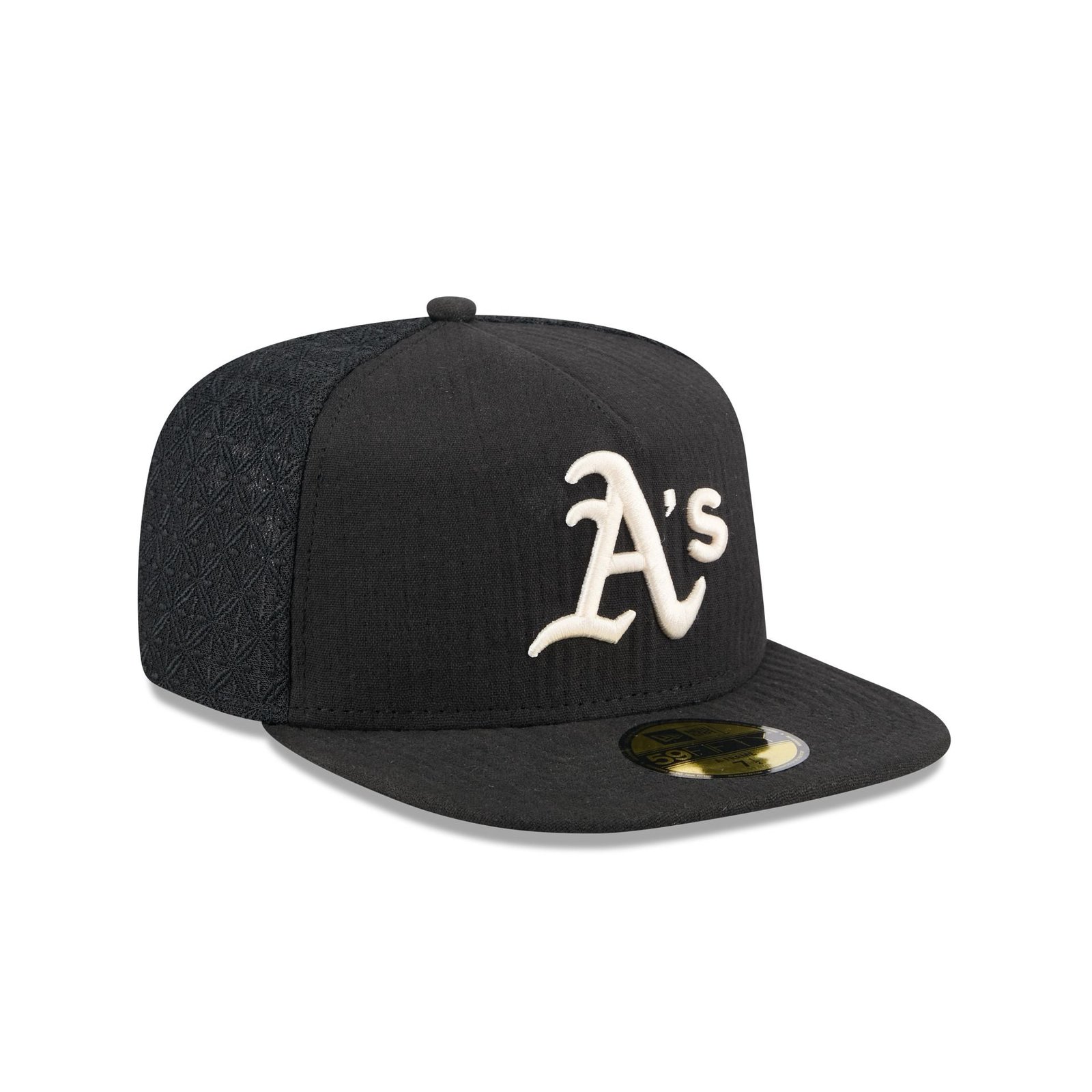 Athletics Black Mesh 59FIFTY A-Frame Fitted Hat - Image 3