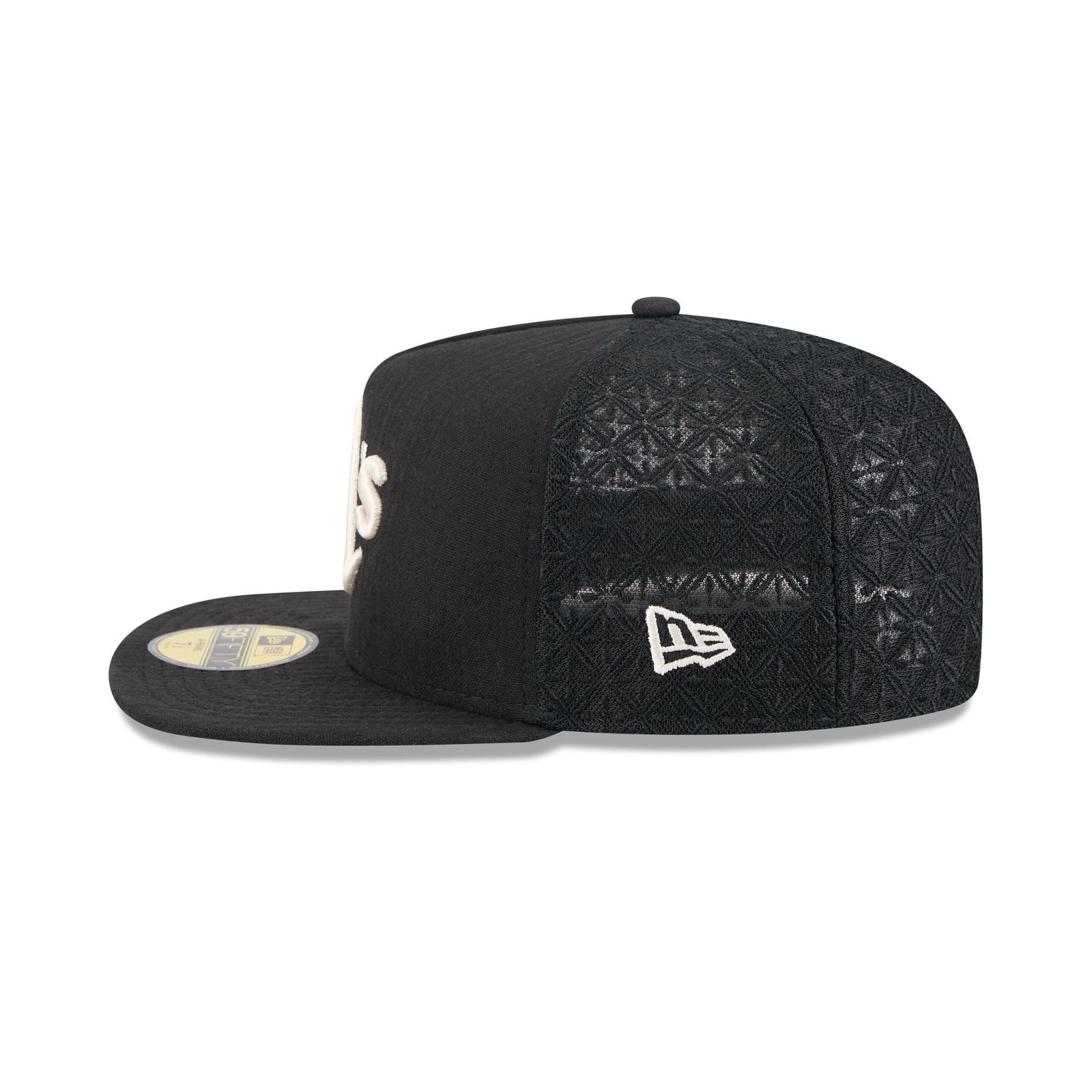 Athletics Black Mesh 59FIFTY A-Frame Fitted Hat - Image 4