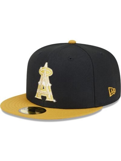 Los Angeles Angels Metallic Gold Logo 59FIFTY Fitted Hat
