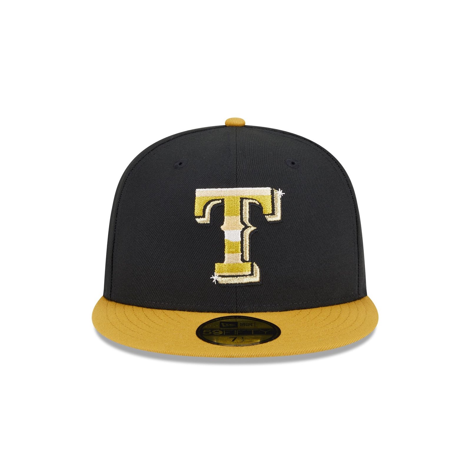Texas Rangers Metallic Gold Logo 59FIFTY Fitted Hat - Image 2