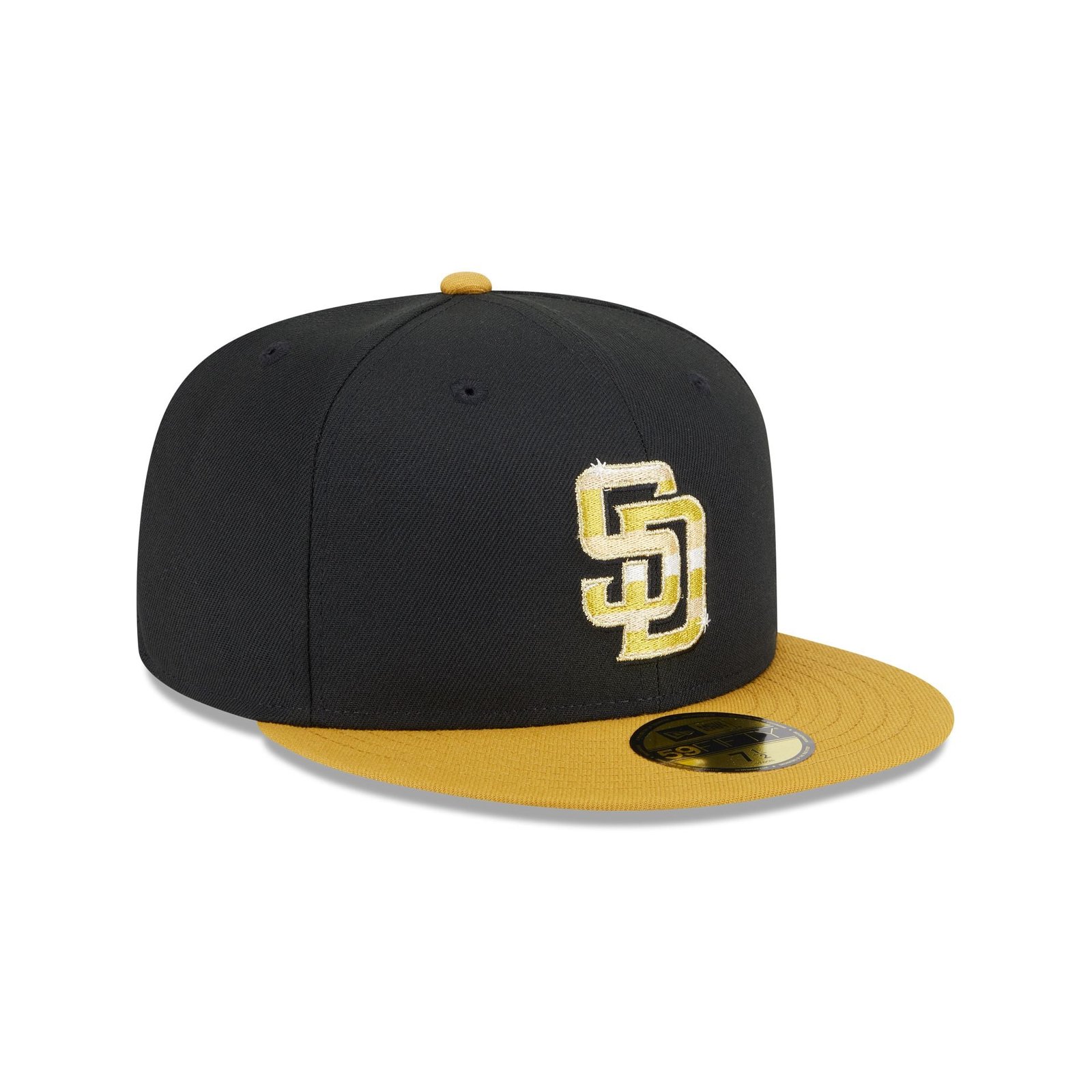 San Diego Padres Metallic Gold Logo 59FIFTY Fitted Hat - Image 3
