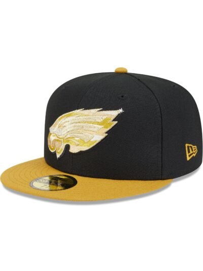 Philadelphia Eagles Metallic Gold Logo 59FIFTY Fitted Hat