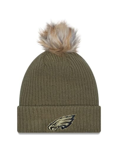 Philadelphia Eagles 2025 Salute to Service Women's Pom Knit Hat