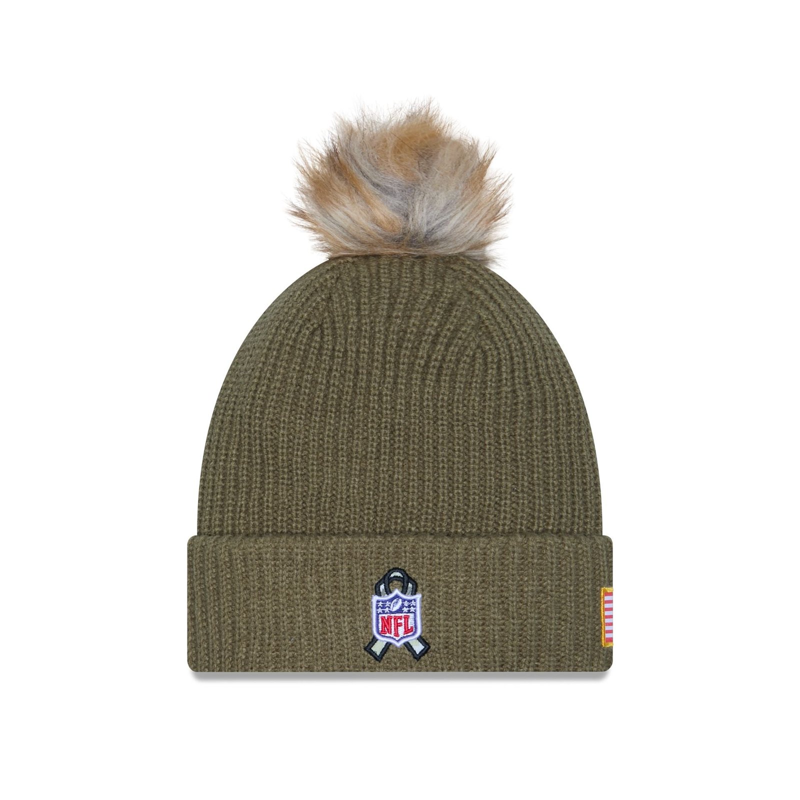 Philadelphia Eagles 2025 Salute to Service Women's Pom Knit Hat - Image 3