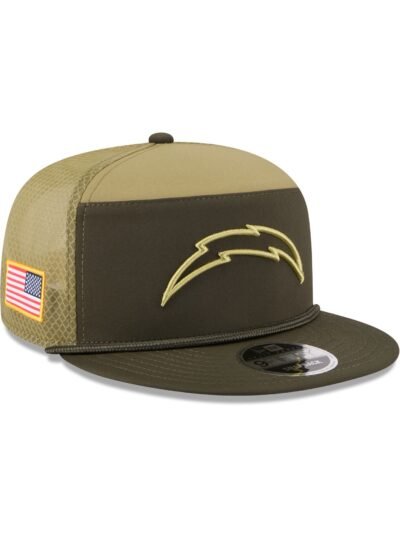 Los Angeles Chargers 2025 Salute to Service Split Panel 9FIFTY Trucker Hat