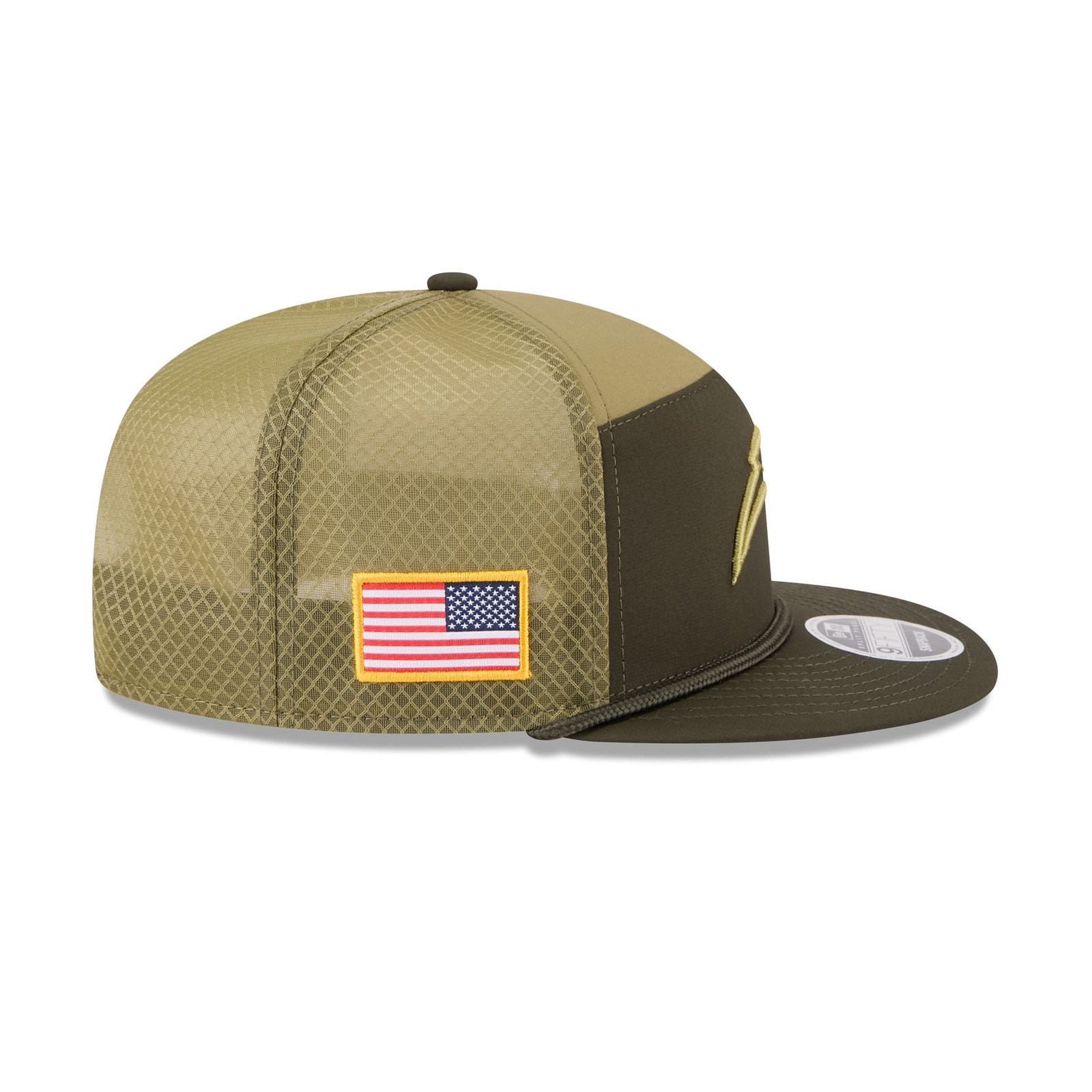 Los Angeles Chargers 2025 Salute to Service Split Panel 9FIFTY Trucker Hat - Image 3