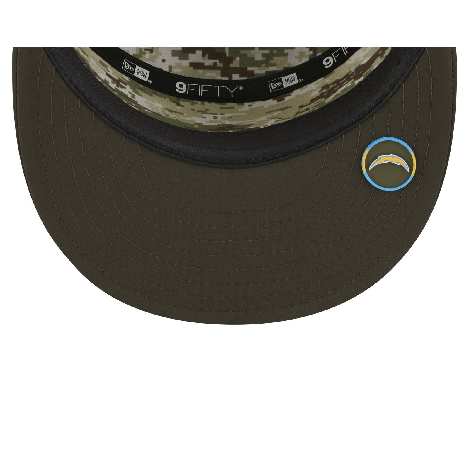 Los Angeles Chargers 2025 Salute to Service Split Panel 9FIFTY Trucker Hat - Image 6