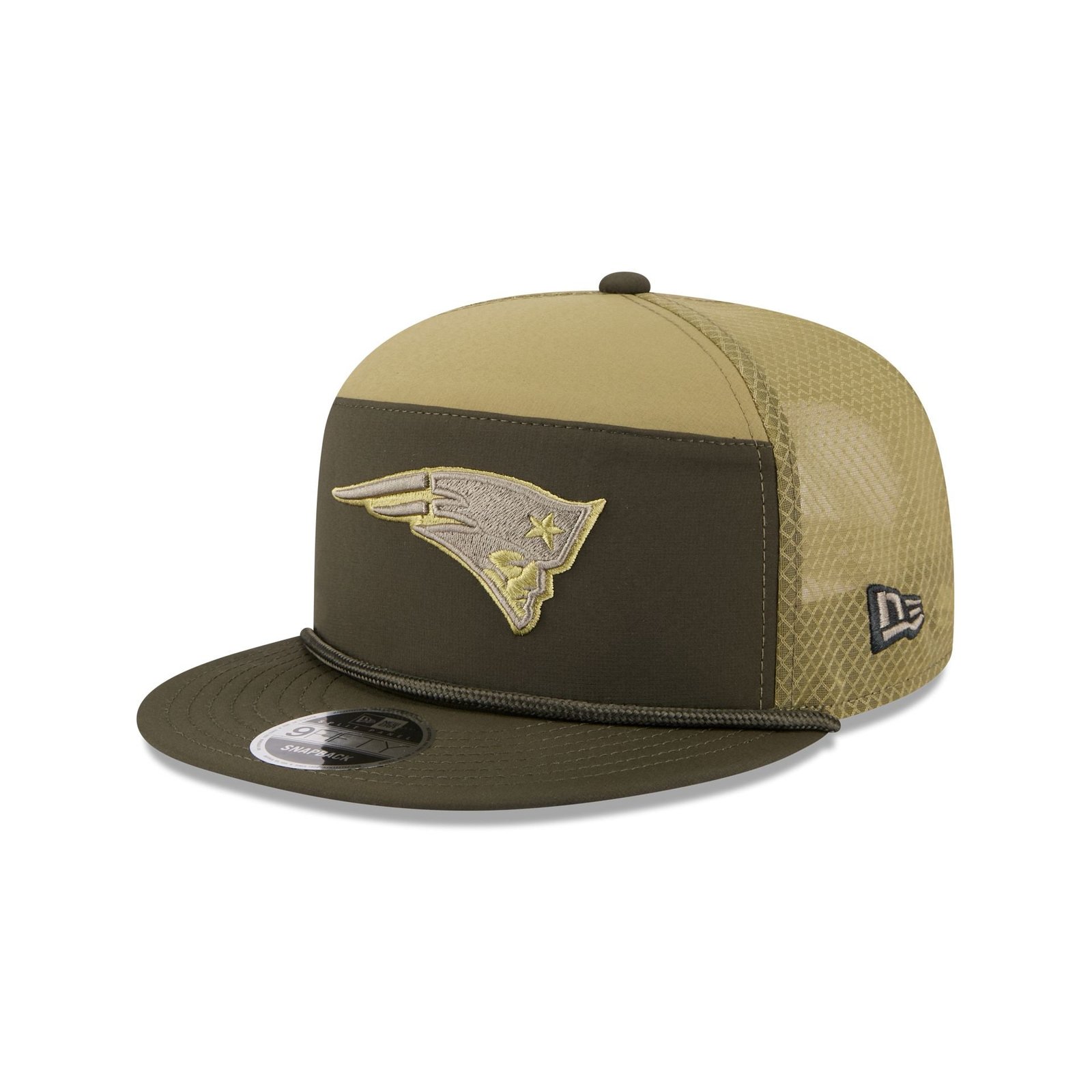 New England Patriots 2025 Salute to Service Split Panel 9FIFTY Trucker Hat - Image 3