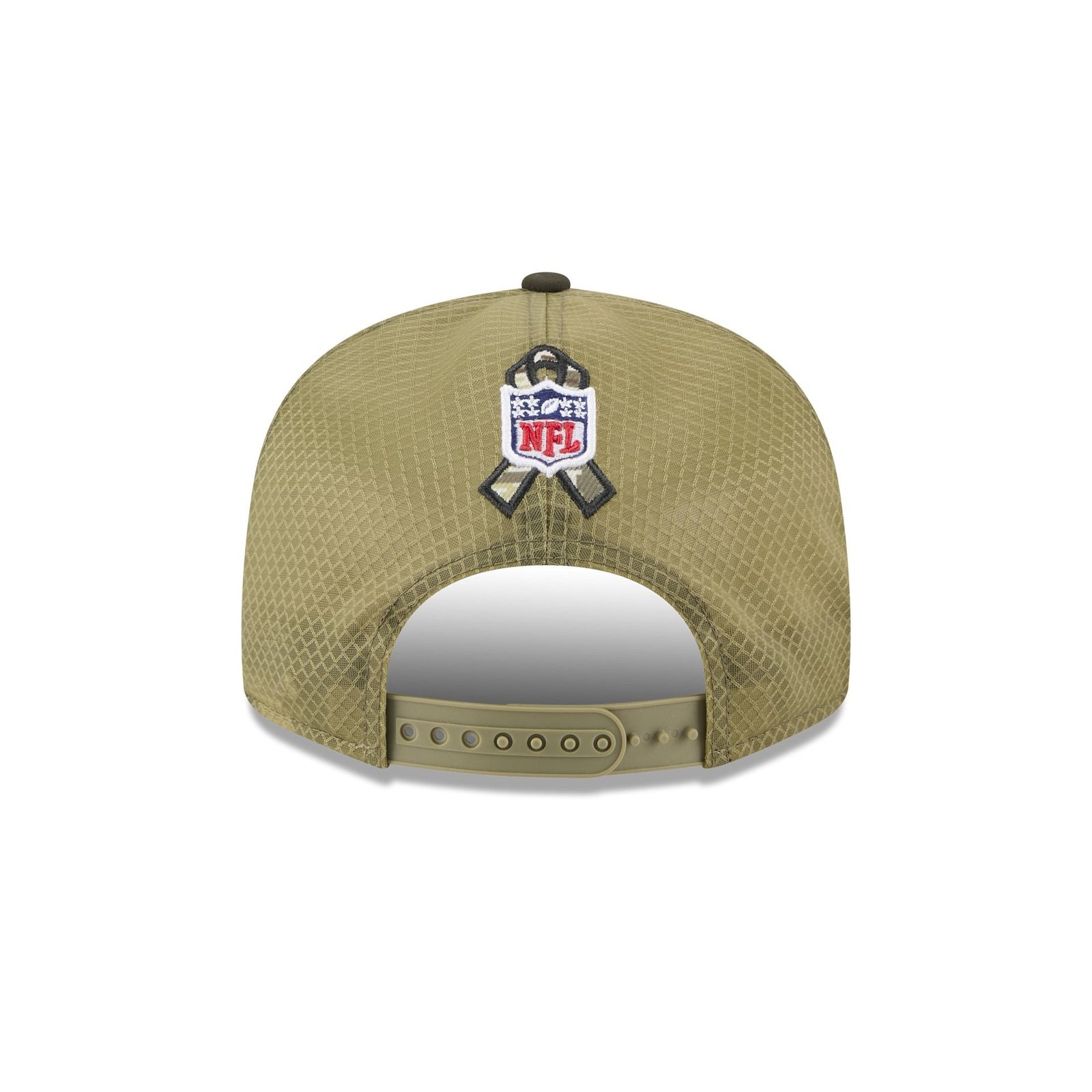 New England Patriots 2025 Salute to Service Split Panel 9FIFTY Trucker Hat - Image 6