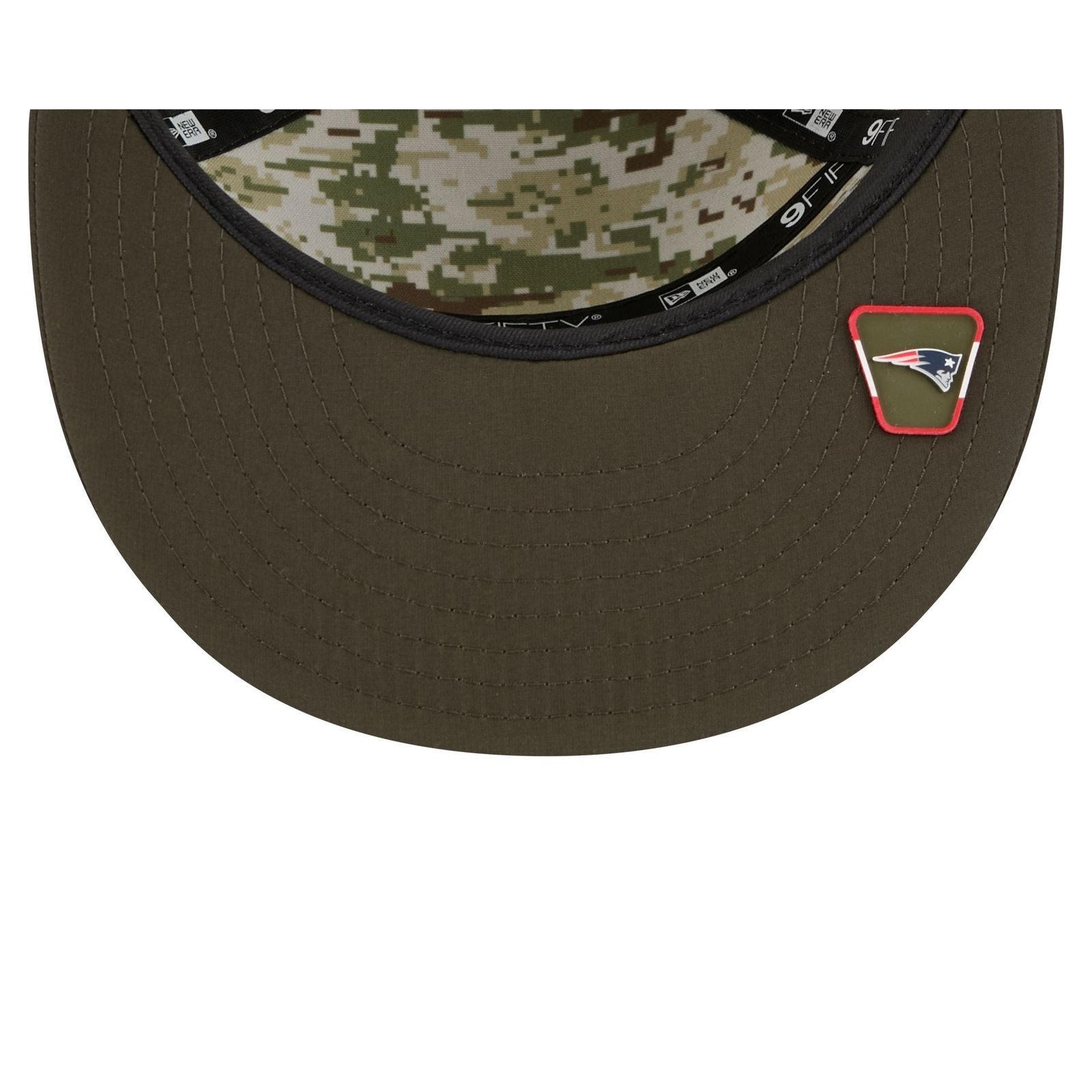 New England Patriots 2025 Salute to Service Split Panel 9FIFTY Trucker Hat - Image 7