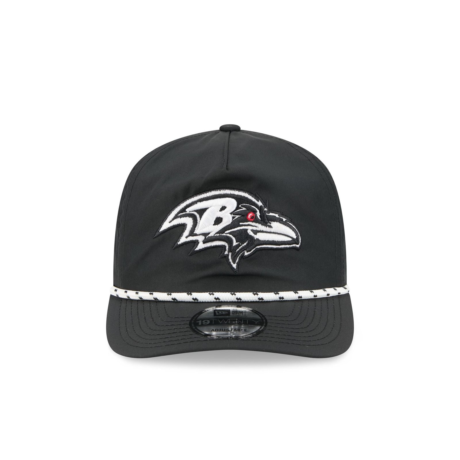 Baltimore Ravens Black and White Rope 19TWENTY Snapback Hat - Image 2