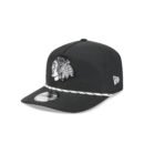 Chicago Blackhawks Black and White Rope 19TWENTY Snapback Hat