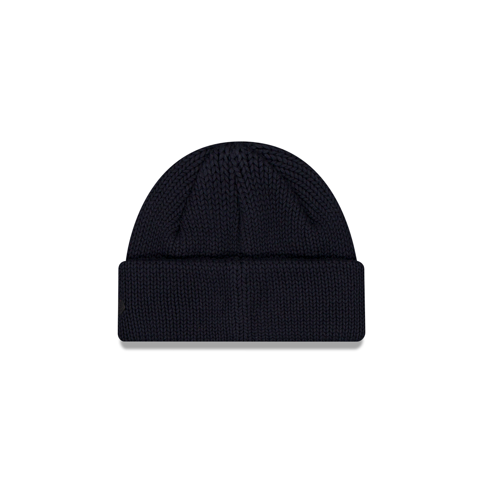 New Era Branded Navy Short Knit Beanie Hat - Image 2