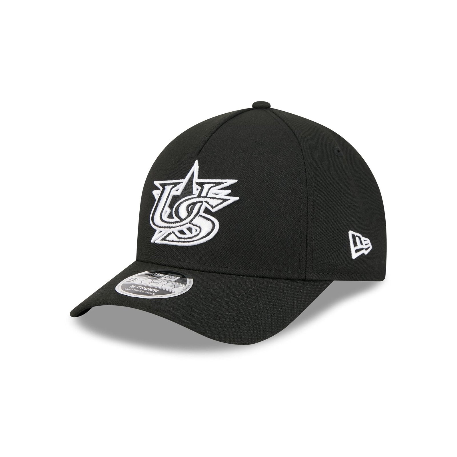 USA World Baseball Classic Black and White 9FORTY M-Crown A-Frame Snapback Hat - Image 3