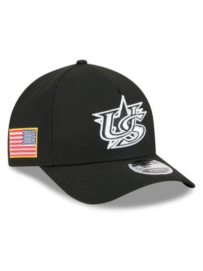 USA World Baseball Classic Black and White 9FORTY M-Crown A-Frame Snapback Hat