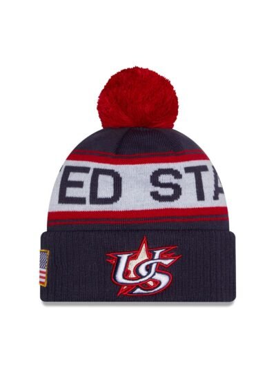2026 World Baseball Classic USA Pom Knit Hat