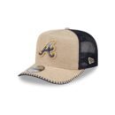 Atlanta Braves Beaded Canvas 9FIFTY A-Frame Trucker Hat