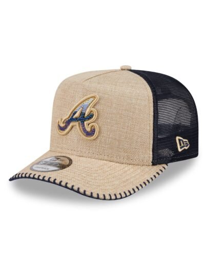 Atlanta Braves Beaded Canvas 9FIFTY A-Frame Trucker Hat
