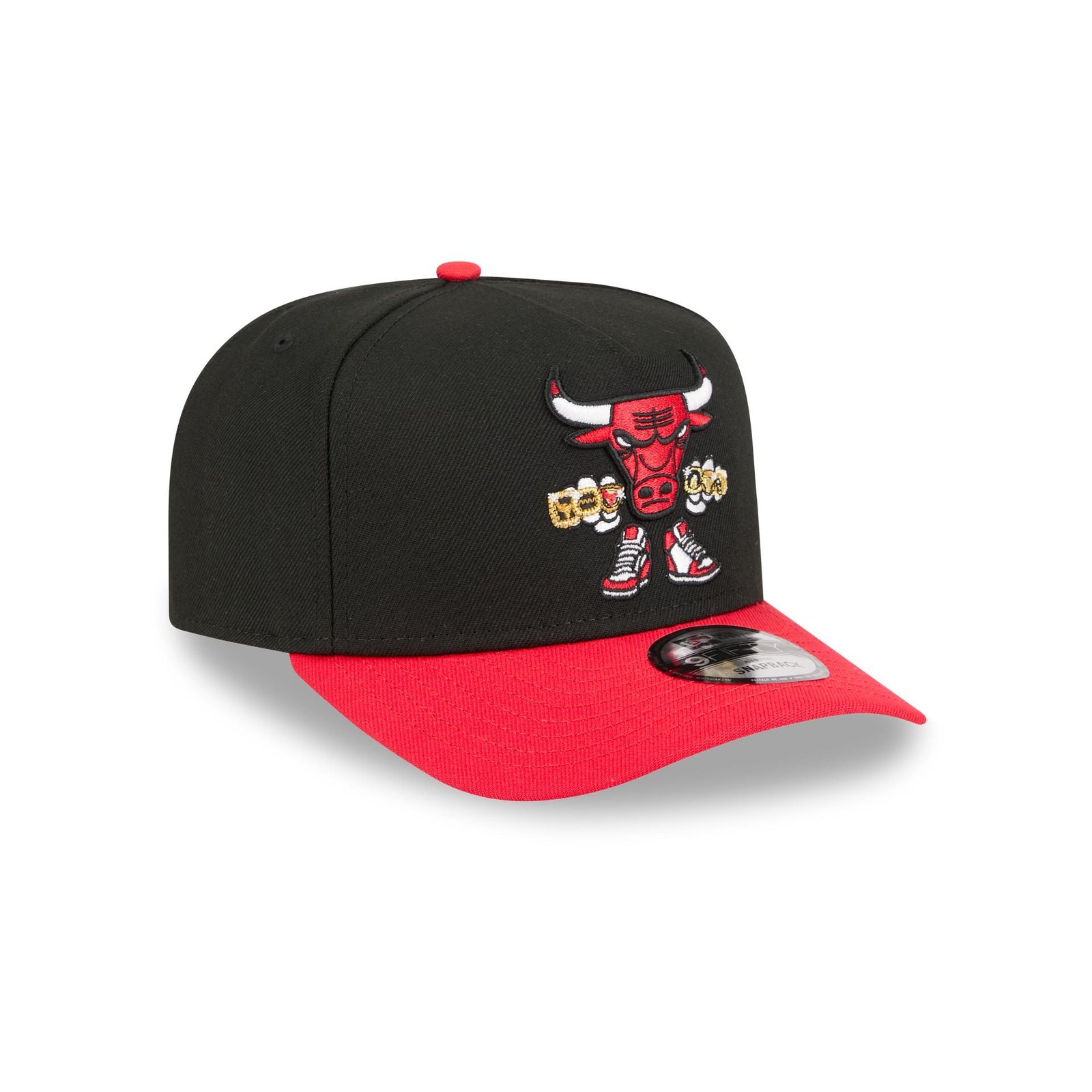 Chicago Bulls Cartoon 9FIFTY A-Frame Snapback Hat - Image 3