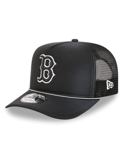 Boston Red Sox Washed Black 9FIFTY A-Frame Trucker Hat