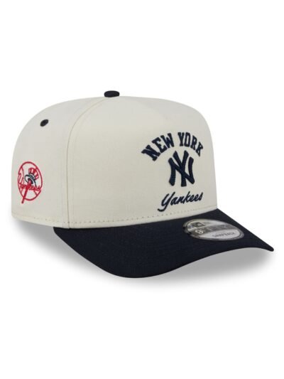 New York Yankees Arched Chrome White 9FIFTY A-Frame Snapback Hat