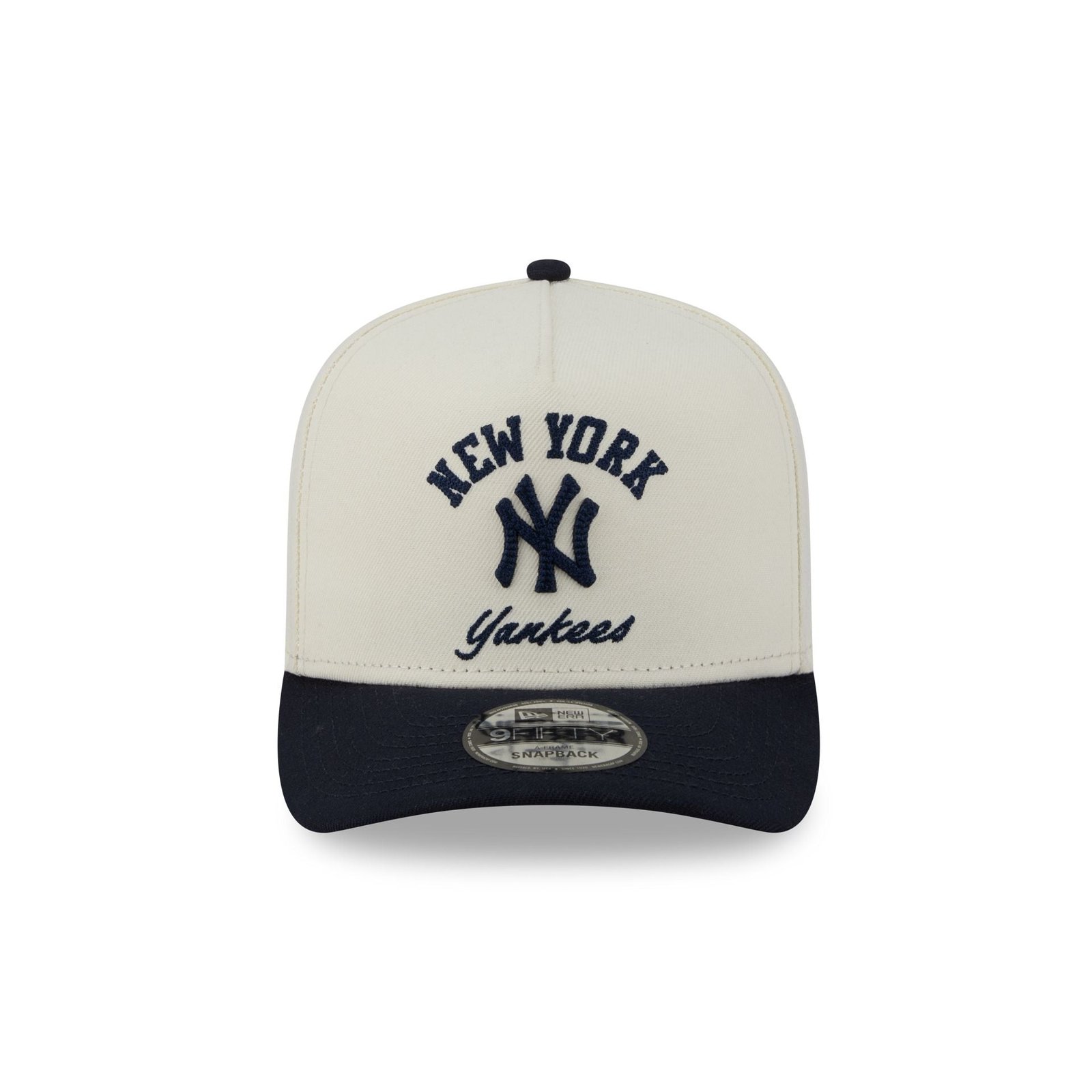 New York Yankees Arched Chrome White 9FIFTY A-Frame Snapback Hat - Image 2