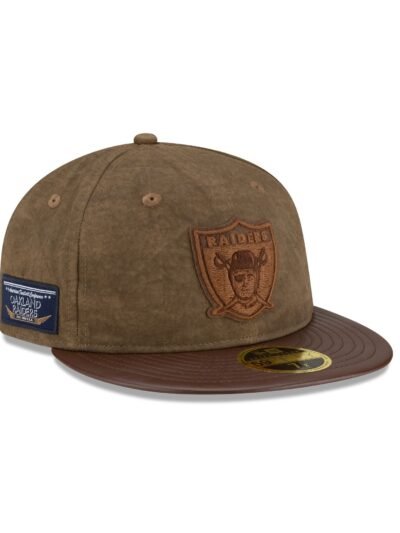 Las Vegas Raiders Utility Linen Retro Crown 59FIFTY Fitted Hat
