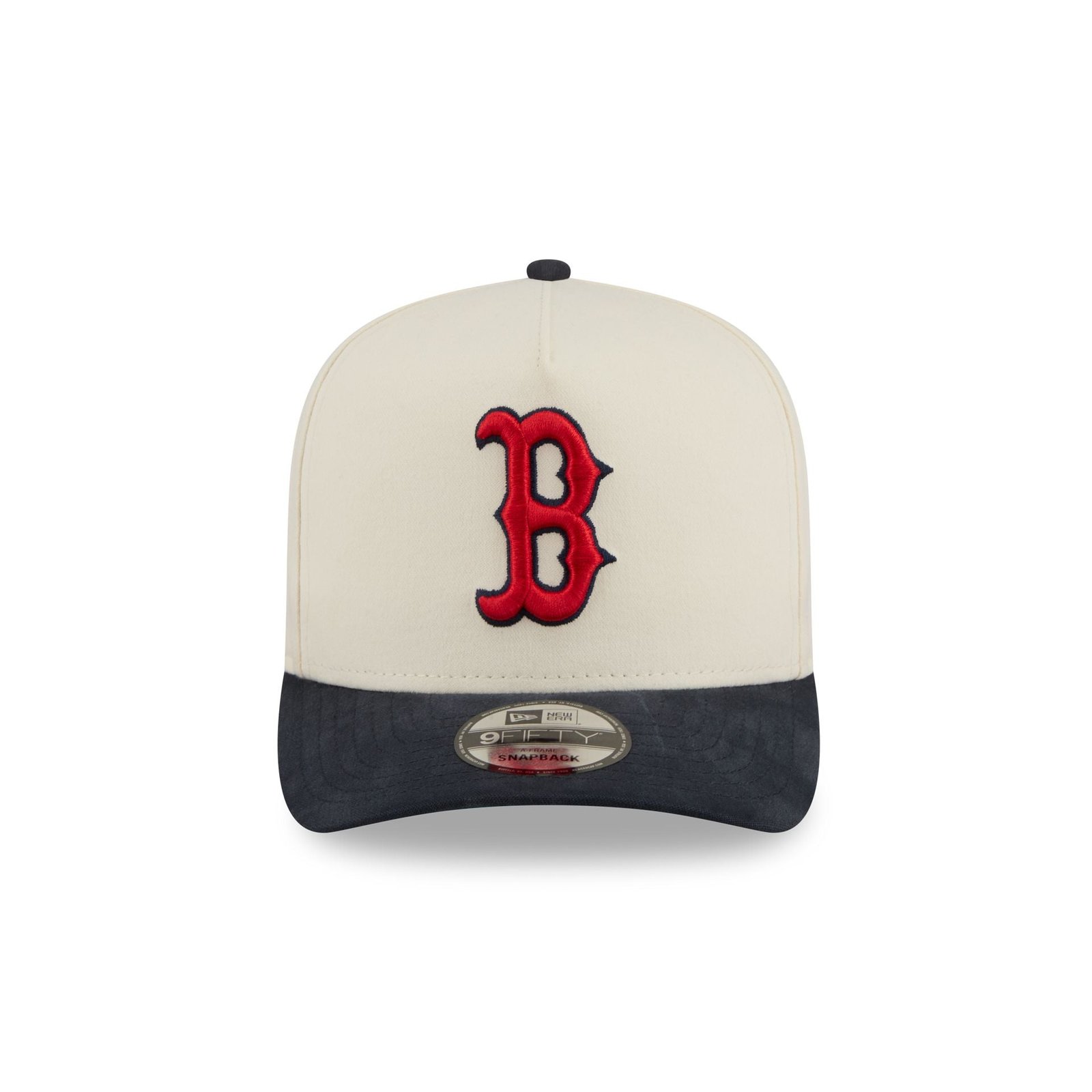 Boston Red Sox Cotton Brush Chrome Pre-Curve 9FIFTY A-Frame Snapback Hat - Image 2