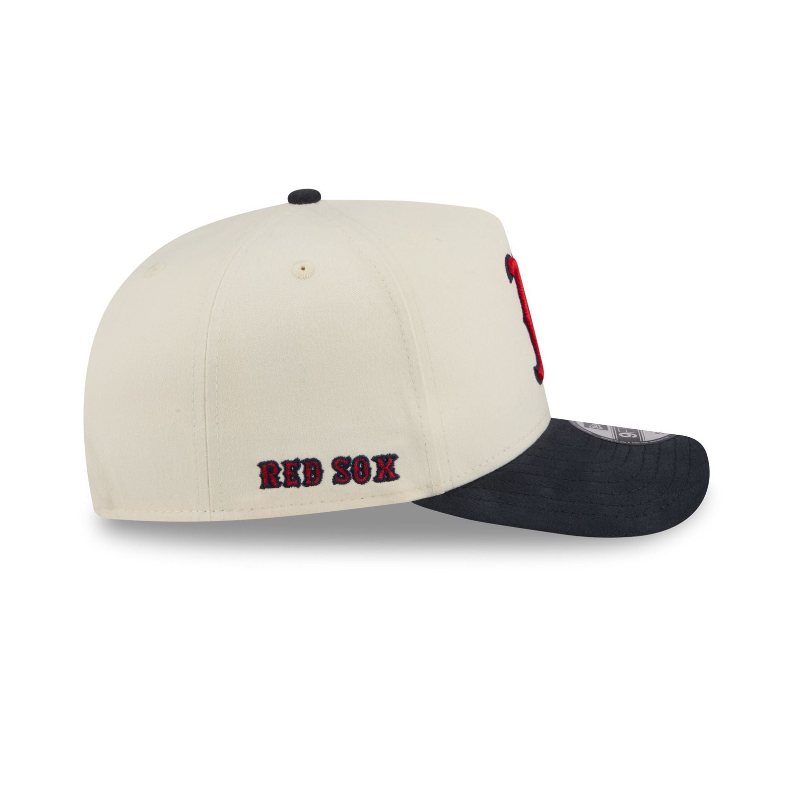 Boston Red Sox Cotton Brush Chrome Pre-Curve 9FIFTY A-Frame Snapback Hat - Image 5