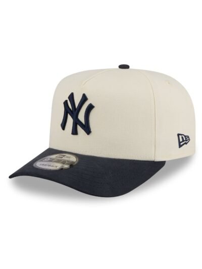 New York Yankees Cotton Brush Chrome Pre-Curve 9FIFTY A-Frame Snapback Hat