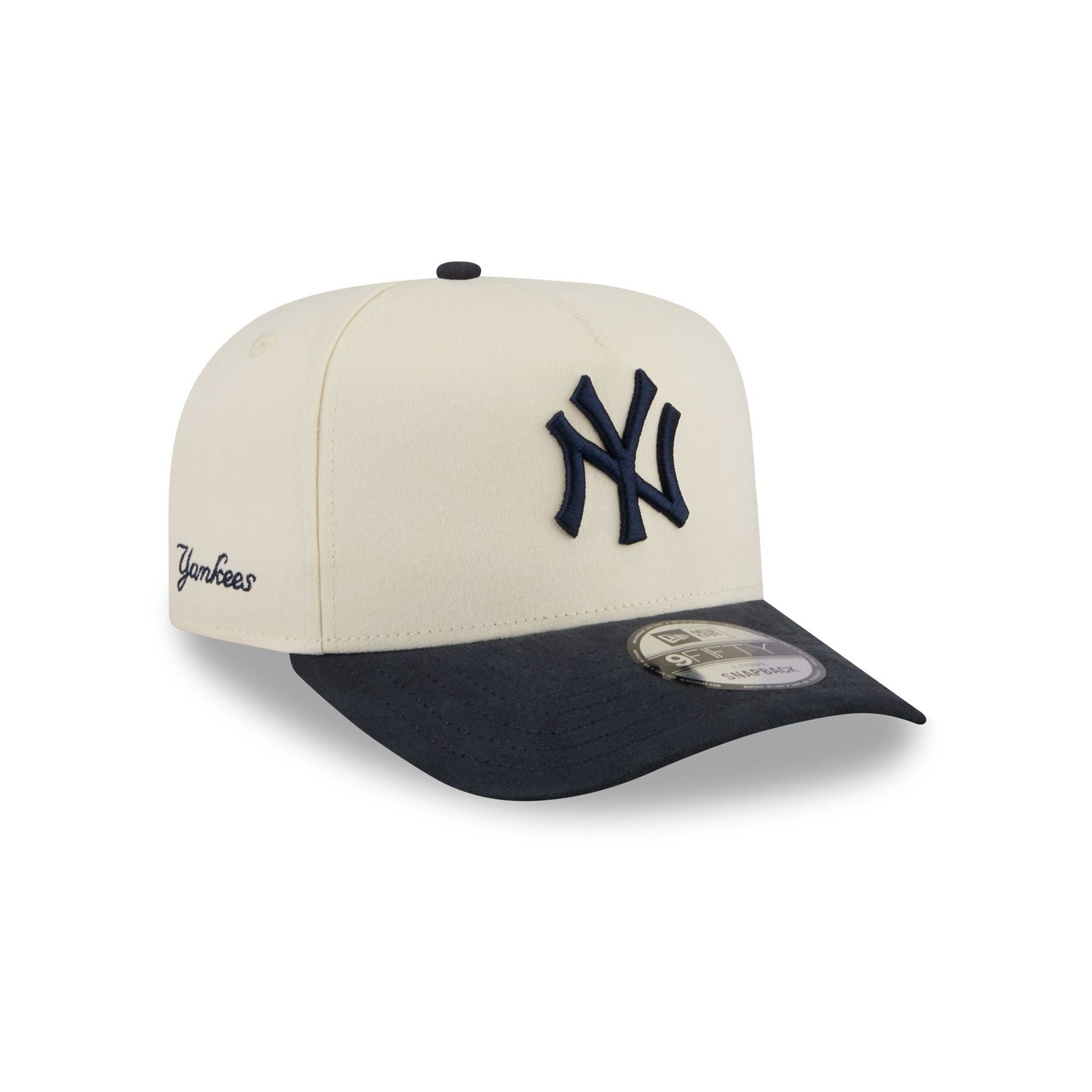 New York Yankees Cotton Brush Chrome Pre-Curve 9FIFTY A-Frame Snapback Hat - Image 3