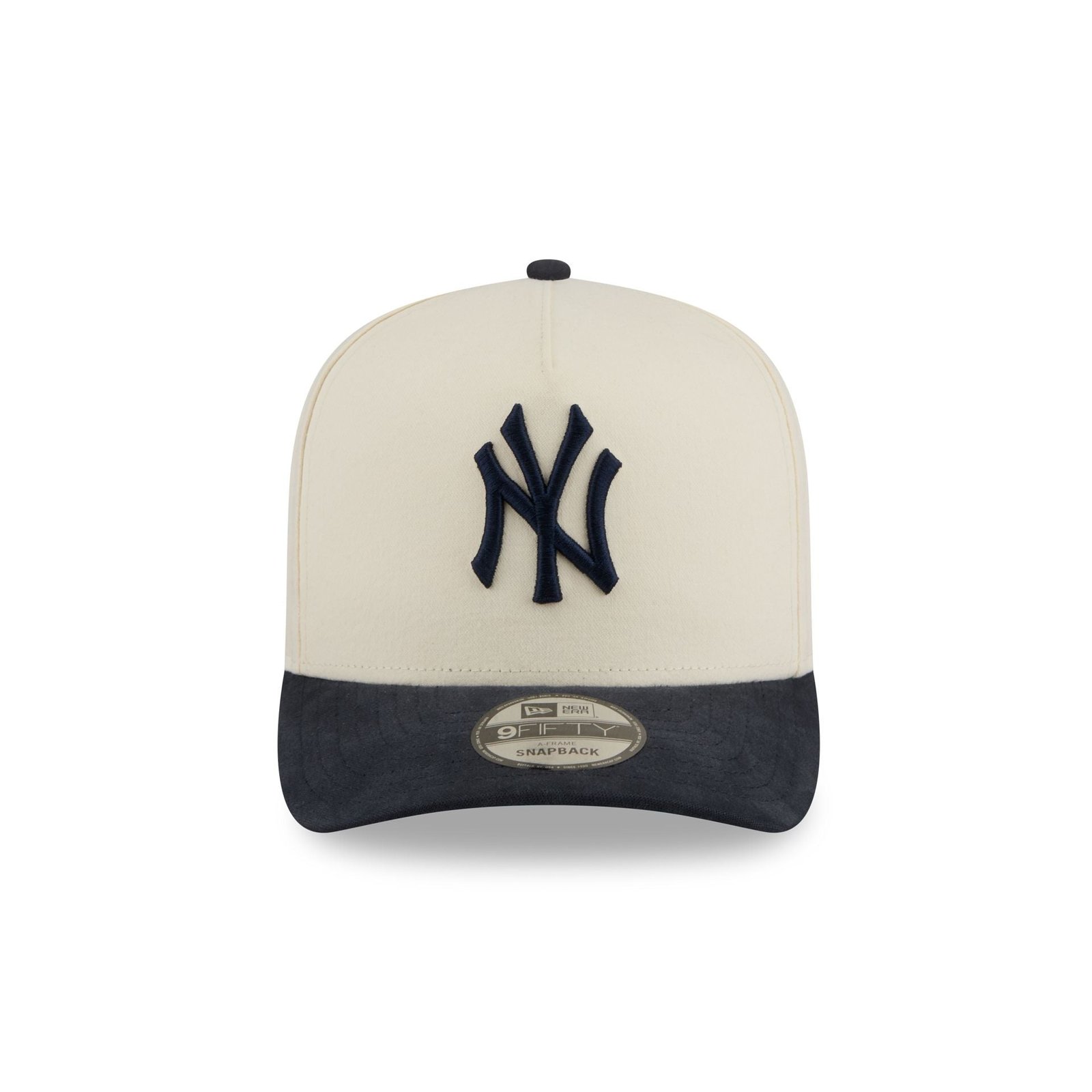 New York Yankees Cotton Brush Chrome Pre-Curve 9FIFTY A-Frame Snapback Hat - Image 2