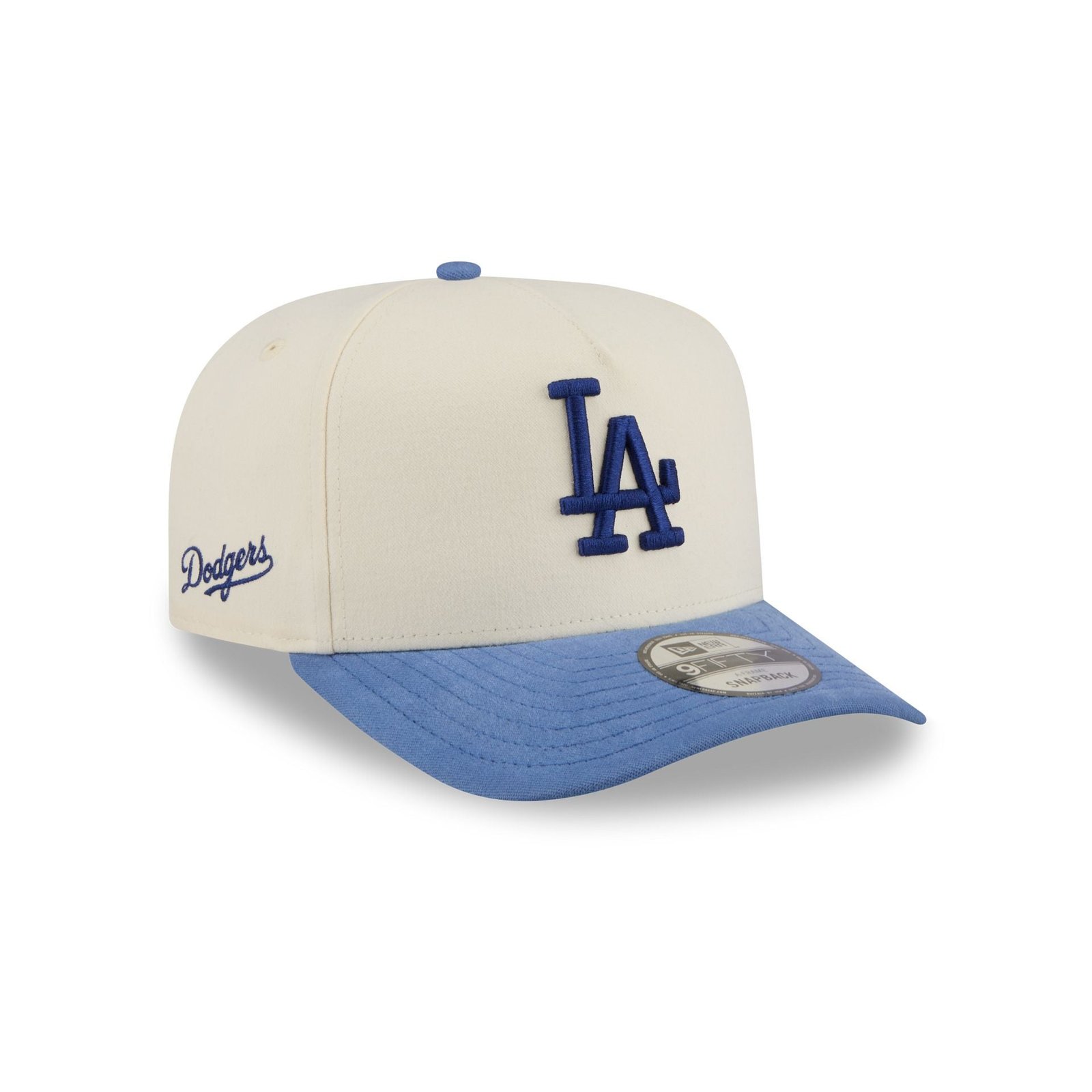 Los Angeles Dodgers Cotton Brush Chrome Pre-Curve 9FIFTY A-Frame Snapback Hat - Image 3