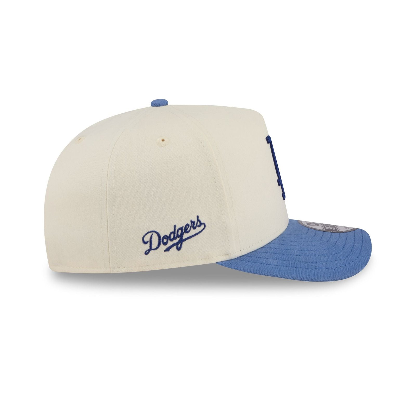 Los Angeles Dodgers Cotton Brush Chrome Pre-Curve 9FIFTY A-Frame Snapback Hat - Image 5