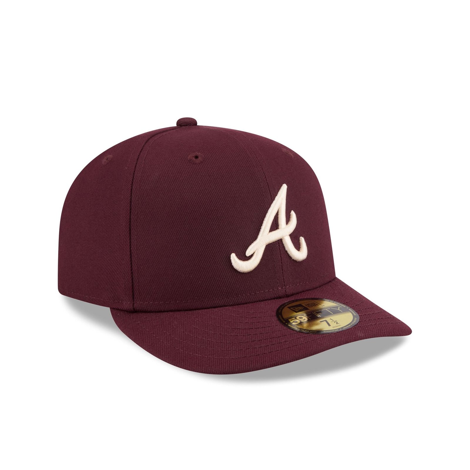 Atlanta Braves Maroon Pre-Curve 59FIFTY Fitted Hat - Image 3