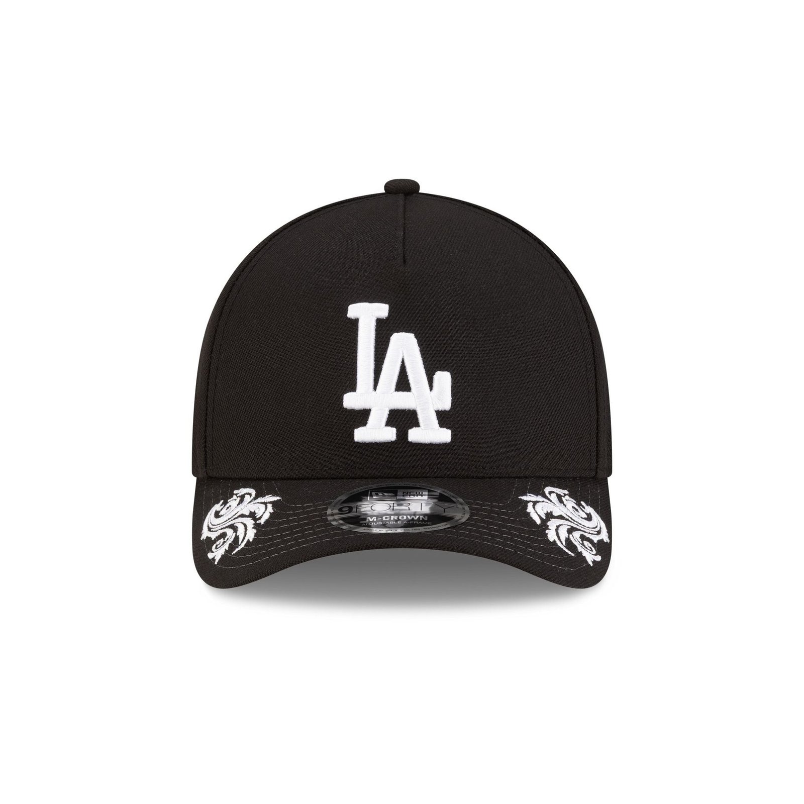 Los Angeles Dodgers Script Black and White 9FORTY M-Crown A-Frame Snapback Hat - Image 2